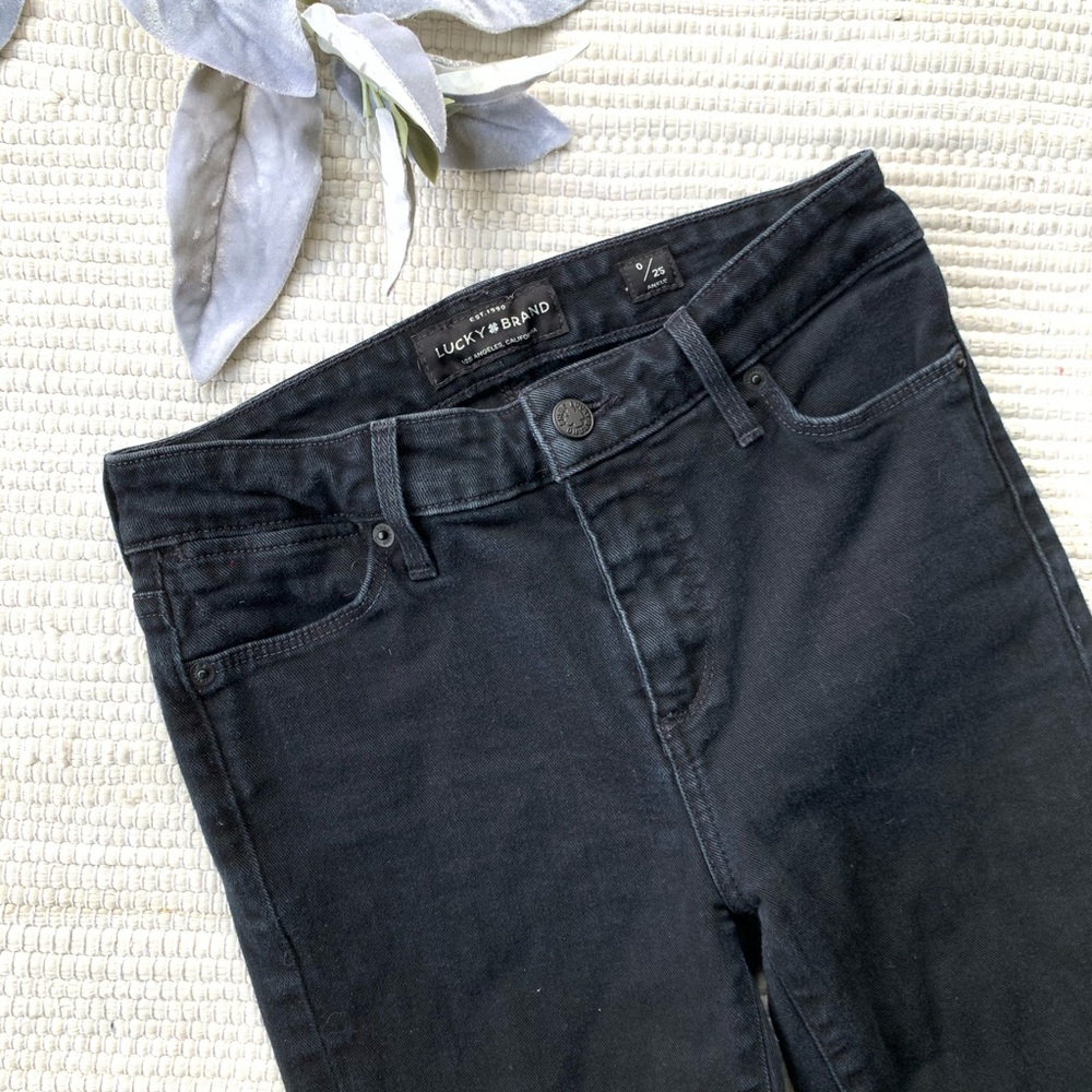 Lucky mid rise black jeans C-006